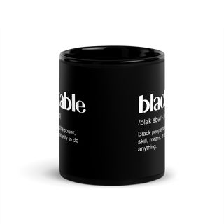 DEFINITION Glossy Black Mug