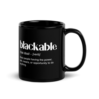 DEFINITION Glossy Black Mug