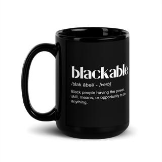 DEFINITION Glossy Black Mug