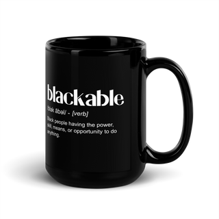 DEFINITION Glossy Black Mug