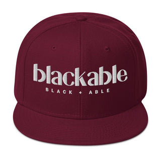 Black Logo Snapback Hat – Structured Fit | Blackable – Black - Owned Woman - Owned Fashion Tech