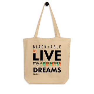 Blackable Ancestors' Dreams Eco Tote Bag | Blackable – Black - Owned Woman - Owned Fashion Tech