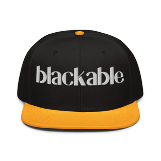 Blackable Black & Gold Snapback Hat | Blackable – Black - Owned Woman - Owned Fashion Tech