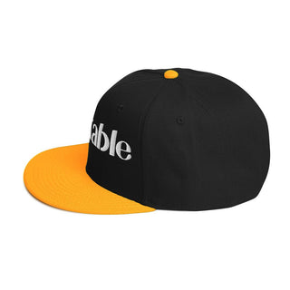 Blackable Black & Gold Snapback Hat | Blackable – Black - Owned Woman - Owned Fashion Tech