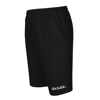 Blackable Branded Essentials Black Fleece Shorts | Blackable – Black - Owned Woman - Owned Fashion Tech