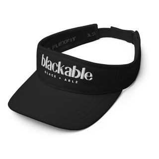 Blackable Branded Essentials Black Visor | Blackable – Black - Owned Woman - Owned Fashion Tech