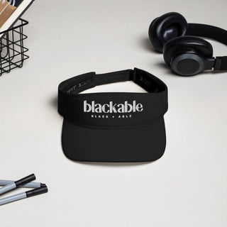 Blackable Branded Essentials Black Visor | Blackable – Black - Owned Woman - Owned Fashion Tech