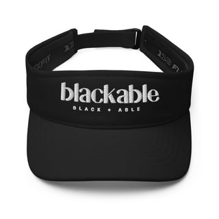 Blackable Branded Essentials Black Visor | Blackable – Black - Owned Woman - Owned Fashion Tech
