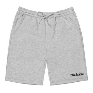 Blackable Branded Essentials Grey Fleece Shorts | Blackable – Black - Owned Woman - Owned Fashion Tech