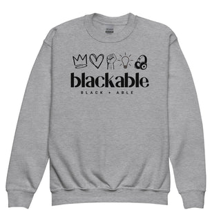 Blackable Branded Essentials Icon Youth Sweatshirt | Blackable – Black - Owned Woman - Owned Fashion Tech