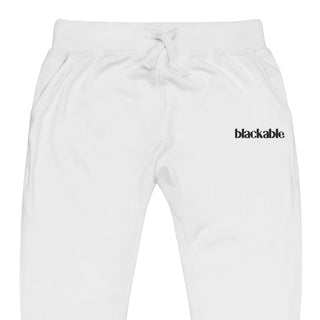 Blackable Branded Essentials White Sweatpants | Blackable – Black - Owned Woman - Owned Fashion Tech