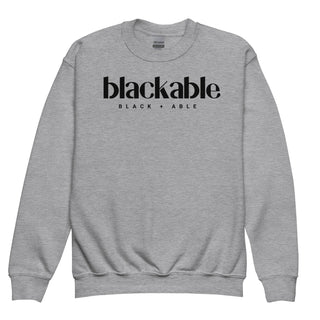 Blackable Branded Essentials Youth Sweatshirt | Blackable – Black - Owned Woman - Owned Fashion Tech