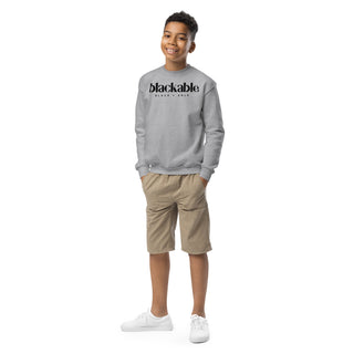 Blackable Branded Essentials Youth Sweatshirt | Blackable – Black - Owned Woman - Owned Fashion Tech