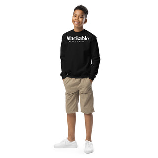 Blackable Branded Essentials Youth Sweatshirt | Blackable – Black - Owned Woman - Owned Fashion Tech