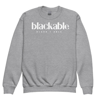 Blackable Branded Essentials Youth Sweatshirt | Blackable – Black - Owned Woman - Owned Fashion Tech