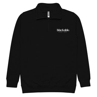 Blackable Branded Essentials Zip - up Pullover | Blackable – Black - Owned Woman - Owned Fashion Tech