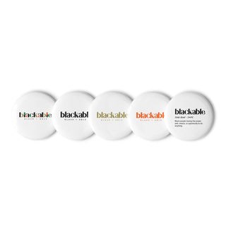 Blackable Branded Pin Set | Blackable – Black - Owned Woman - Owned Fashion Tech