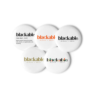 Blackable Branded Pin Set | Blackable – Black - Owned Woman - Owned Fashion Tech