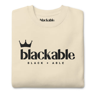 Blackable Crowned Branded Sweatshirt | Blackable – Black - Owned Woman - Owned Fashion Tech