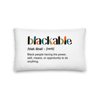 Blackable Definition Accent Pillow | Blackable – Black - Owned Woman - Owned Fashion Tech