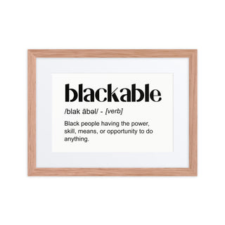 Blackable Definition Framed Poster | Blackable – Black - Owned Woman - Owned Fashion Tech