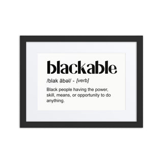 Blackable Definition Framed Poster | Blackable – Black - Owned Woman - Owned Fashion Tech