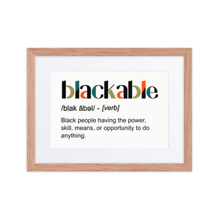 Blackable Definition Framed Poster - Signature Logo Edition | Blackable – Black - Owned Woman - Owned Fashion Tech