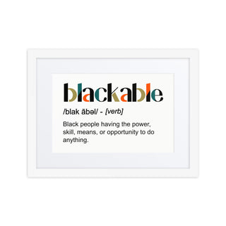 Blackable Definition Framed Poster - Signature Logo Edition | Blackable – Black - Owned Woman - Owned Fashion Tech