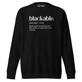 Blackable Definition Sweatshirt | Blackable – Black - Owned Woman - Owned Fashion Tech