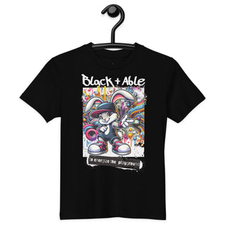 Blackable Energize the Playground Kids T-shirt | Blackable – Black - Owned Woman - Owned Fashion Tech