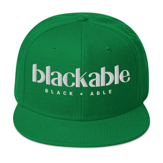 Blackable Green Snapback Hat | Blackable – Black - Owned Woman - Owned Fashion Tech