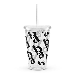 Blackable Monogram Clear Plastic Tumbler | Blackable – Black - Owned Woman - Owned Fashion Tech