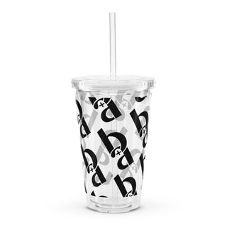 Blackable Monogram Clear Plastic Tumbler | Blackable – Black - Owned Woman - Owned Fashion Tech