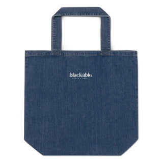 Blackable Organic Denim Tote Bag | Blackable – Black - Owned Woman - Owned Fashion Tech
