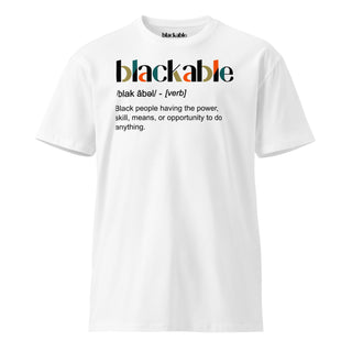 Blackable Signature Definition T-shirt (White) | Blackable – Black - Owned Woman - Owned Fashion Tech