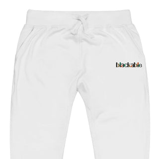 Blackable Signature White Sweatpants | Blackable – Black - Owned Woman - Owned Fashion Tech