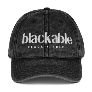 Blackable Vintage Black Dad Hat | Blackable – Black - Owned Woman - Owned Fashion Tech