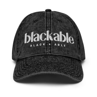 Blackable Vintage Black Dad Hat | Blackable – Black - Owned Woman - Owned Fashion Tech