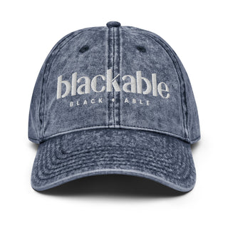 Blackable Vintage Blue Dad Hat | Blackable – Black - Owned Woman - Owned Fashion Tech