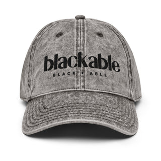 Blackable Vintage Grey Dad Hat | Blackable – Black - Owned Woman - Owned Fashion Tech