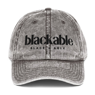 Blackable Vintage Grey Dad Hat | Blackable – Black - Owned Woman - Owned Fashion Tech