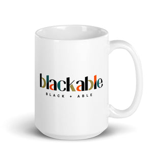 Blackable White Signature Mug | Blackable – Black - Owned Woman - Owned Fashion Tech