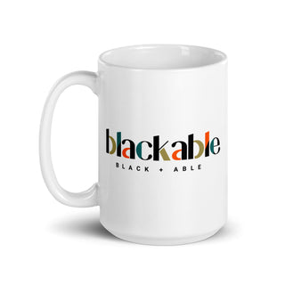 Blackable White Signature Mug | Blackable – Black - Owned Woman - Owned Fashion Tech
