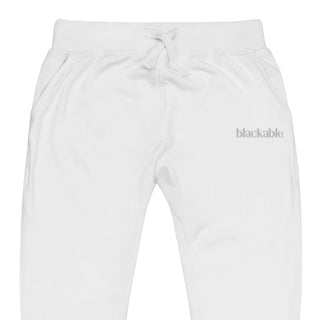 Blackable Whiteout Branded Essentials Sweatpants | Blackable – Black - Owned Woman - Owned Fashion Tech