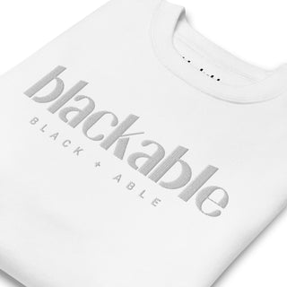 Blackable Whiteout Essentials Sweatshirt | Blackable – Black - Owned Woman - Owned Fashion Tech