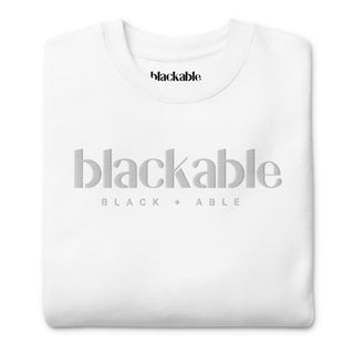 Blackable Whiteout Essentials Sweatshirt | Blackable – Black - Owned Woman - Owned Fashion Tech
