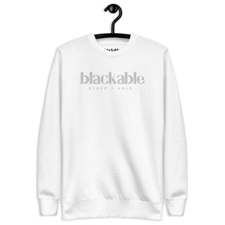 Blackable Whiteout Essentials Sweatshirt | Blackable – Black - Owned Woman - Owned Fashion Tech