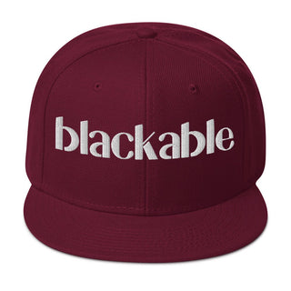 Classic Logo Snapback Hat – Structured Fit | Blackable – Black - Owned Woman - Owned Fashion Tech