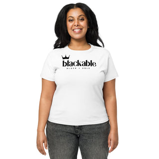 Crowned Logo High-waisted Tee — Women's | Blackable – Black-Owned Woman-Owned Fashion Tech