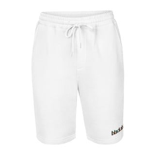 Blackable Fleece Shorts (White/Signature Logo)